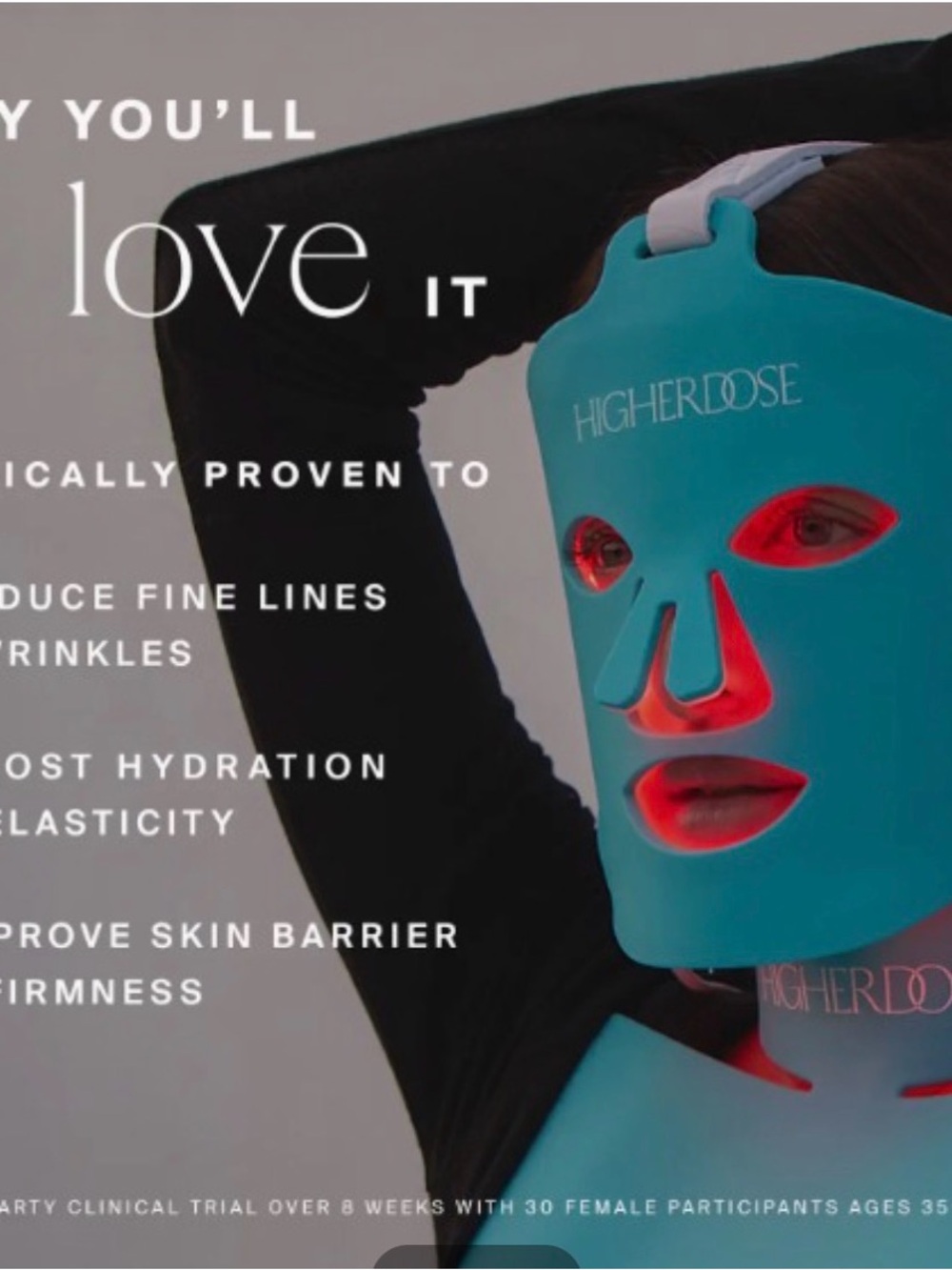 HigherDOSE Blue LED Facial Masks (for both neck and face)